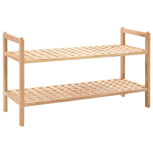 Shoe Rack Solid Walnut Wood 69x26x40 Cm Xaiobx