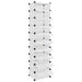 Shoe Rack Transparent 44x32x174 Cm Pp Tabplo