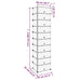 Shoe Rack Transparent 44x32x174 Cm Pp Tabplo