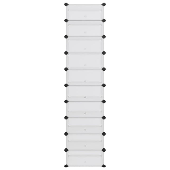 Shoe Rack Transparent 44x32x174 Cm Pp Tabplo
