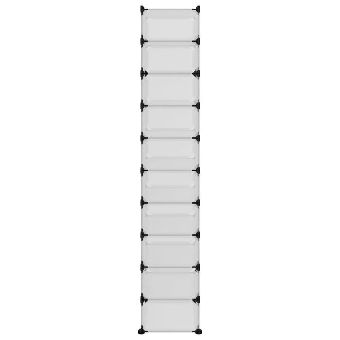 Shoe Rack Transparent 44x32x174 Cm Pp Tabplo