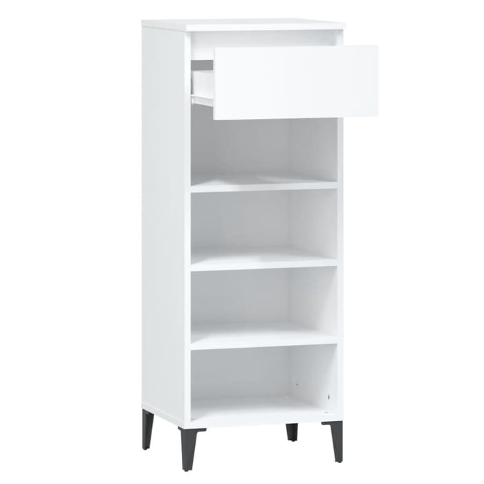 Shoe Rack White 40x36x105 Cm Engineered Wood Nokinb