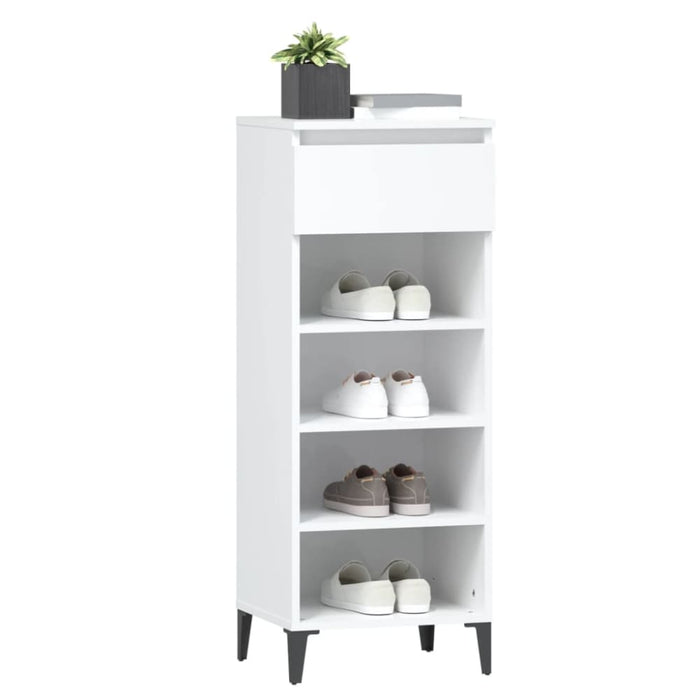 Shoe Rack White 40x36x105 Cm Engineered Wood Nokinb
