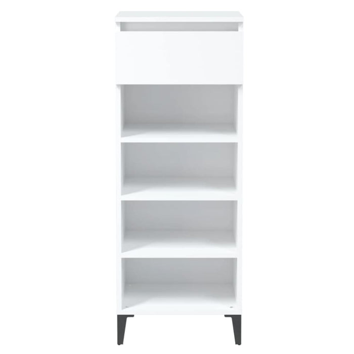 Shoe Rack White 40x36x105 Cm Engineered Wood Nokinb
