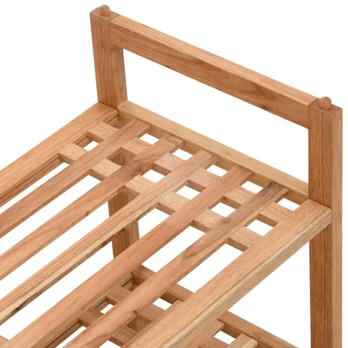 Shoe Racks 2 Pcs 69x27x41 Cm Solid Wood Walnut Tpbtlx