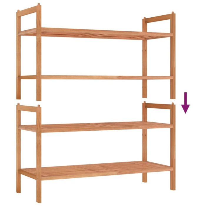 Shoe Racks 2 Pcs 69x27x41 Cm Solid Wood Walnut Tpbtlx