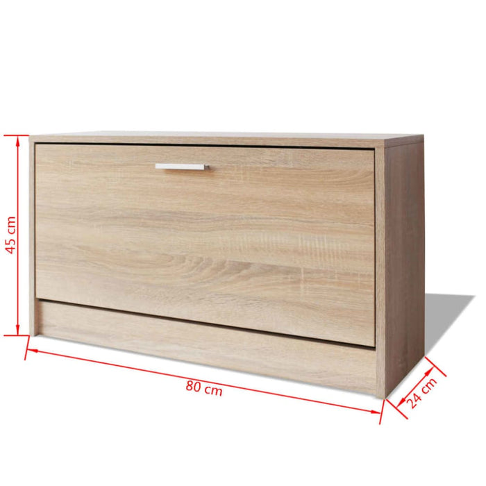 Shoe Storage Bench Oak 80x24x45 Cm Xatbak