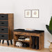 Shoe Storage Bench with Padded Cushionflip-open Box