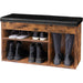Shoe Storage Bench with Padded Cushionflip-open Box