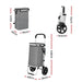 Goslash Picks Shopping Trolley Cart 45kg Foldable Grey