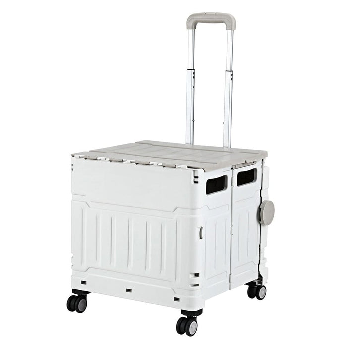 Shopping Trolley Cart 75l Foldable White