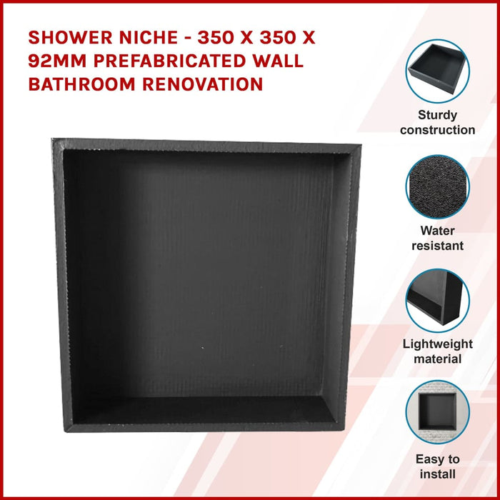 Shower Niche - 350 x 92mm Prefabricated Wall Bathroom