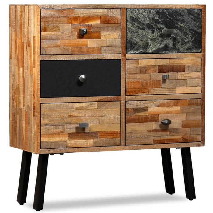 Side Cabinet with 6 Drawers 70x30x76 Cm Solid Reclaimed