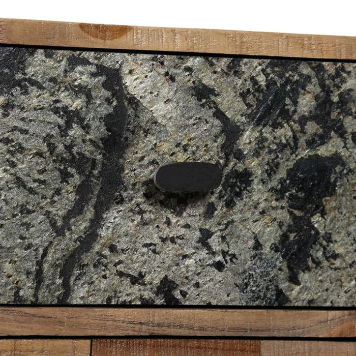 Side Cabinet with 6 Drawers 70x30x76 Cm Solid Reclaimed