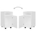 Side Cabinet With Wheels White 33x38x60 Cm Chipboard Nbtbai