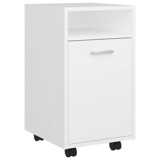 Side Cabinet With Wheels White 33x38x60 Cm Chipboard Nbtbai