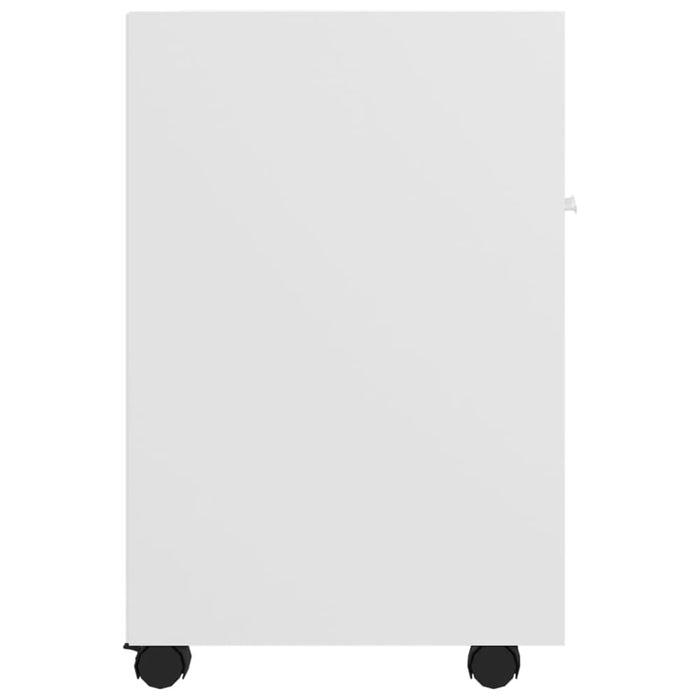 Side Cabinet With Wheels White 33x38x60 Cm Chipboard Nbtbai