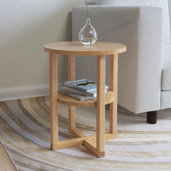 Side Table 40x50 Cm Solid Oak Wood Xaibaa