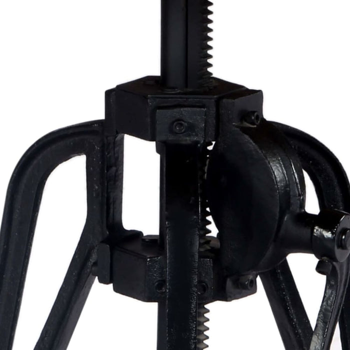 Side Table 60x(46-63) Cm Solid Mango Wood and Cast Iron