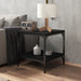 Side Table Black 40x40x40 Cm Engineered Wood Noktii