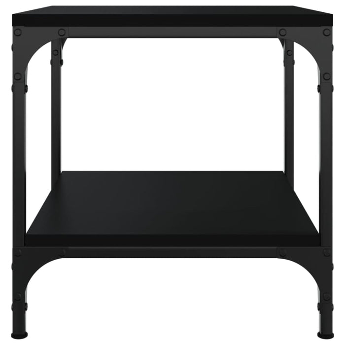 Side Table Black 40x40x40 Cm Engineered Wood Noktii