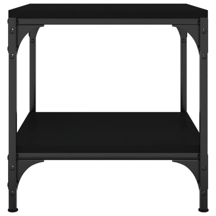 Side Table Black 40x40x40 Cm Engineered Wood Noktii