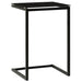 Side Table Black 40x40x60 Cm Tempered Glass Txxina