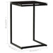 Side Table Black 40x40x60 Cm Tempered Glass Txxina