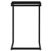 Side Table Black 40x40x60 Cm Tempered Glass Txxina