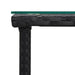 Side Table Black 45x45x45 Cm Poly Rattan and Tempered Glass