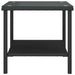 Side Table Black 45x45x45 Cm Poly Rattan and Tempered Glass