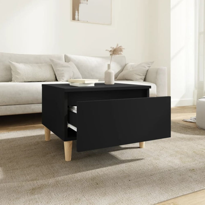 Side Table Black 50x46x35 Cm Engineered Wood Nokpbx