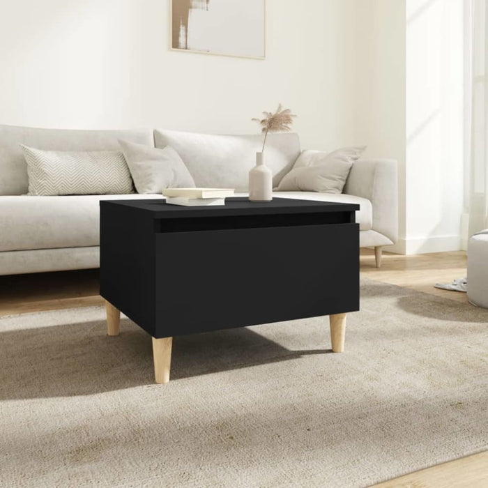 Side Table Black 50x46x35 Cm Engineered Wood Nokpbx