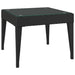 Side Table Black 50x50x38 Cm Poly Rattan and Tempered Glass
