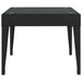 Side Table Black 50x50x38 Cm Poly Rattan and Tempered Glass
