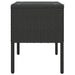 Side Table Black 53x37x48 Cm Poly Rattan and Tempered Glass