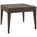 Side Table Brown 50x50x38 Cm Poly Rattan and Tempered Glass