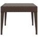 Side Table Brown 50x50x38 Cm Poly Rattan and Tempered Glass