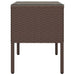 Side Table Brown 53x37x48 Cm Poly Rattan and Tempered Glass