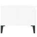 Side Table High Gloss White 50x46x35 Cm Engineered Wood