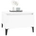Side Table High Gloss White 50x46x35 Cm Engineered Wood