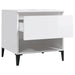 Side Table High Gloss White 50x46x50 Cm Engineered Wood
