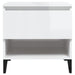 Side Table High Gloss White 50x46x50 Cm Engineered Wood