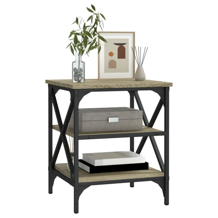 Side Table Sonoma Oak 40x42x50 Cm Engineered Wood Nxpiia