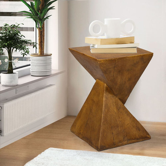 Side Table Terrazzo Geometric Shape Magnesia Stool Stone