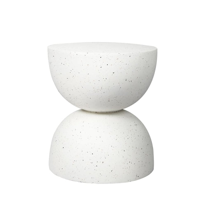Side Table Terrazzo Hourglass Shape Magnesia Stool Stone