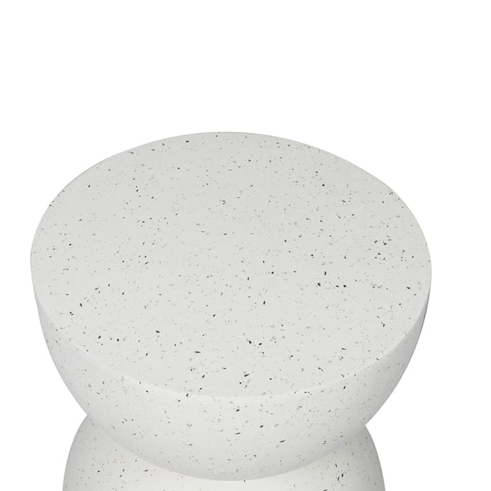 Side Table Terrazzo Hourglass Shape Magnesia Stool Stone