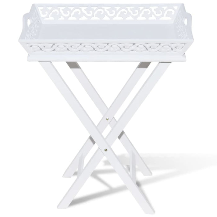 Side Table with Tray White Xaooan
