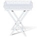 Side Table with Tray White Xaooan