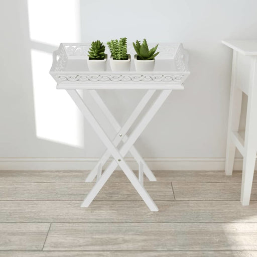 Side Table with Tray White Xaooan